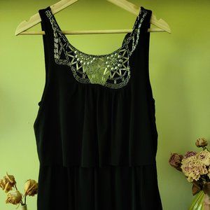 Tiered & beaded dress